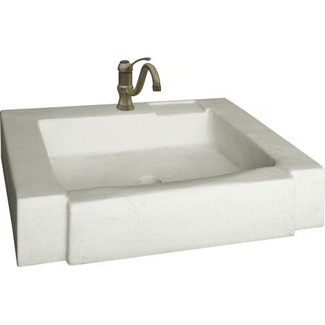 Habitat Et Jardin – Évier 1 bac en pierre reconstituée – Dimensions 74 x 57 x 15.5 cm – Résistant au gel – Idéal pour cuisine intérieure et extérieure