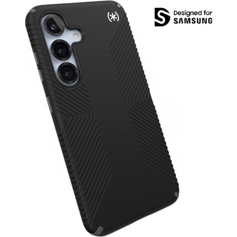 Funda magnética Speck Presidio2 Grip para Samsung Galaxy S25/24 MagSafe (Negro/Gris pizarra/Blanco) (1/5)