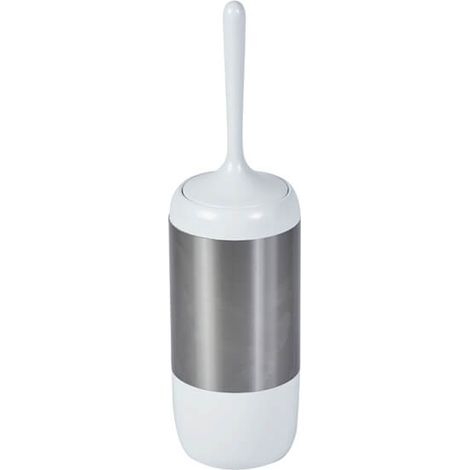 Showerdrape Elite White Stainless Steel Toilet Brush & Holder (1/4)