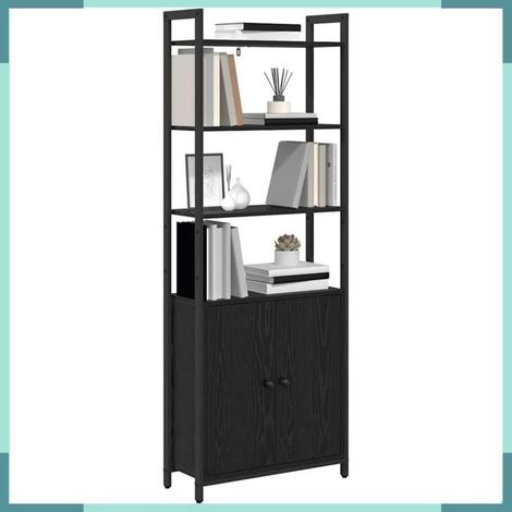 883856 Bibliothèque Chêne noir 60 x 24 x 161 cm Bois d'ingénierie (1/5)