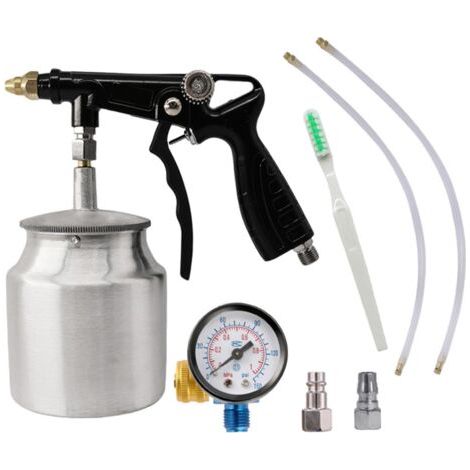 Pistolet à pulvérisation sous-Coureur, Pistolet à pulvérisation Automobile de 1000 ML avec Tasse d'alimentation d'aspiration pour de revêtement lit lit Camion, sous-Couche (1/5)