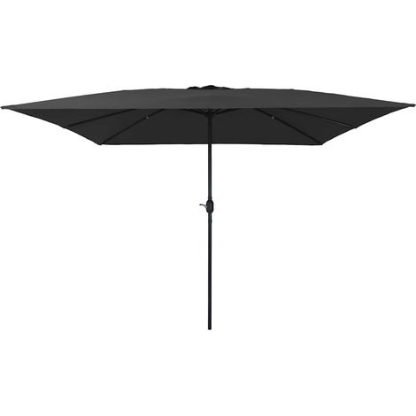 Parasol de jardin pliable durable 295 x 295 x 245 cm design moderne en polyester anthracite