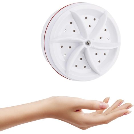 Mini lavatrice portatile, lavatrice turbo a ultrasuoni per viaggi, campeggio, viaggi d'affari, turbina per lavanderia con alimentazione USB per la pulizia di calzini, biancheria intima, piccola