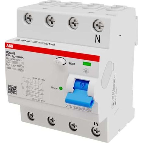 Interruptor FI ABB f204b-25/0.03 4 polos 25A 30mA