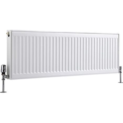 Hudson Reed – Radiateur horizontal en acier type 21 – Blanc – 40 x 120 cm – Puissance 1452W – Garantie 10 ans