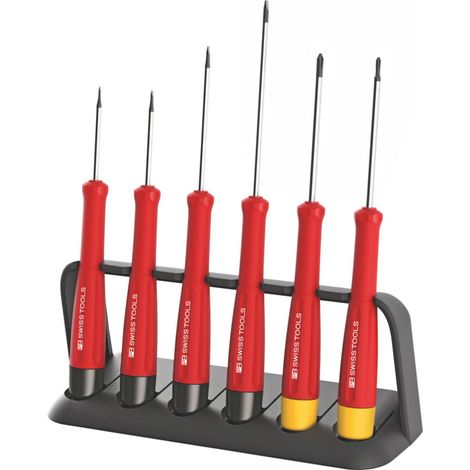 PB Swiss Tools Werkstatt-Schraubendreher-Sortiment, Schlitz und Phillips, 6-teilig