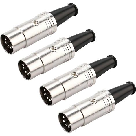 4 pièces connecteur DIN 5 Broches,connecteur à souder DIN pour bornes à souder d'adaptateur Audio MIDI, mixeur, Batterie, Clavier (1/5)