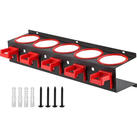 Soporte colgante para botellas pulverizadoras, con 5 ganchos de plástico para colgar, ideal para salones de belleza y talleres de automoción.