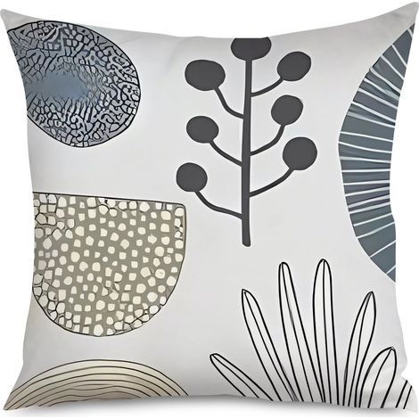 Housse de Coussin Design Géométrique Simple (1/5)