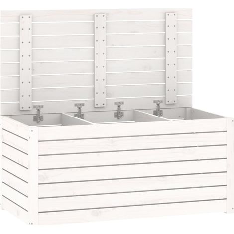 Boîte de jardin 101 x 50,5 x 46,5 cm bois massif de pin blanc