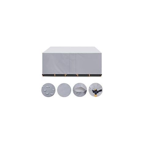 Funda para muebles de jardín, funda protectora, lona para muebles de jardín, funda protectora resistente al viento y al agua, funda para mesa de jardín, tejido Oxford transpirable para muebles de jard