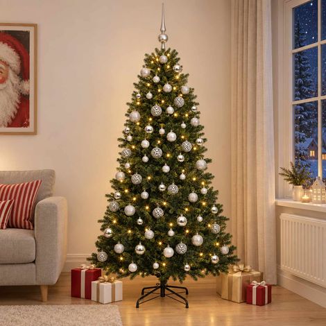 vidaXL Árbol de Navidad Artificial con Adorno 240 cm 300 LED (1/5)