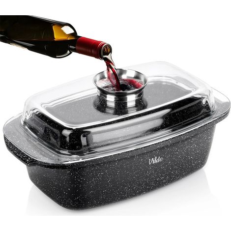 Plat à rôtir en granite avec couvercle 5,4 l