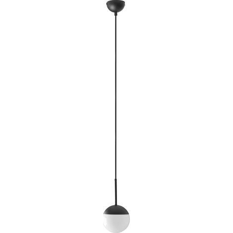 Suspension DALLAS noire verre opalin 1xE14 40W Maxlight (1/2)