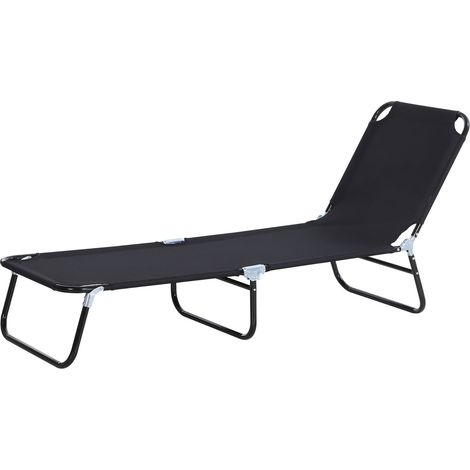 Sonnenliege Gartenliege verstellbare Rückenlehne Liegestuhl Relaxliege Campingliege für Garten Balkon 188 x 56 x 28cm (1/5)
