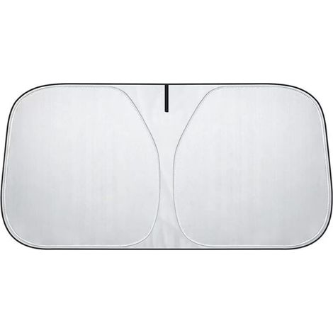 Pare-soleil pour pare-brise de voiture, polyester réfléchissant, bloque la chaleur et le soleil. Pare-soleil pliable qui garde votre véhicule au frais (1/5)