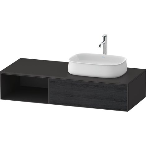 Lavabo consola Duravit Zencha, 1300x550mm, 1 extraíble, 1