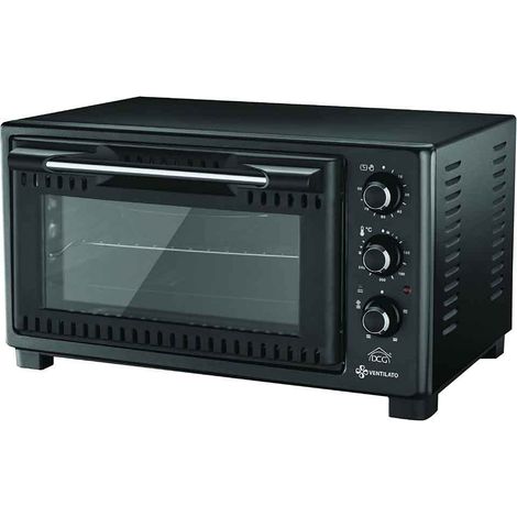 Forno Elettrico Ventilato con Timer Nero 1500 Watt Capacità 45 Litri (1/4)