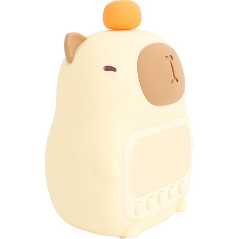 Réveil enfant avec veilleuse intégrée, horloge capybara mignonne et veilleuse à intensité variable pour la chambre (1/5)