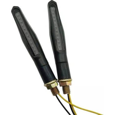 Clignotant moto LED séquentiel avec marque E Lumitecs RV68 2 pcs teintées noir (1/2)