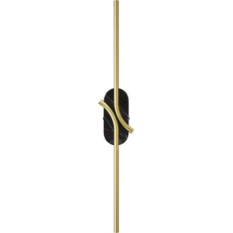 Maytoni RenAIssance Lampada da parete moderna a LED integrata in ottone, nero 3000K 250lm, paralume bianco (1/2)