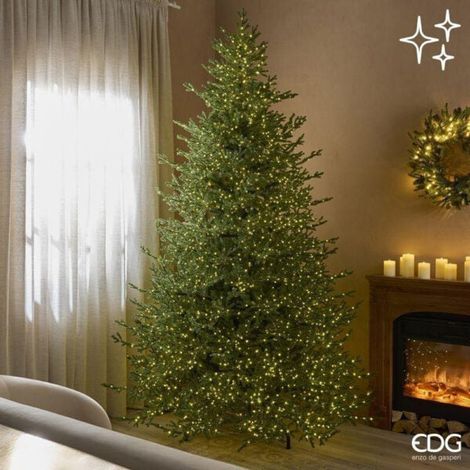EDG Enzo De Gasperi Albero di Natale Pino Natalizio Lucciole H.270 cm 5000 LED Rice Verde IP44 (1/5)