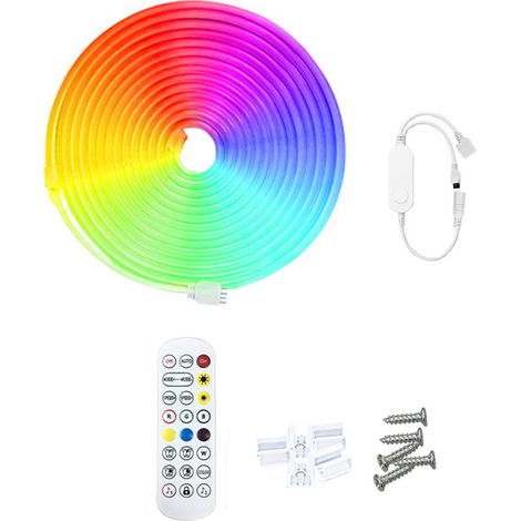 Bande LED RGB Silicone Flexible 5m/10m Contrôle BT Application Télécommande Effet Sonore Ambiance Colorée Décoration Intérieure (1/3)