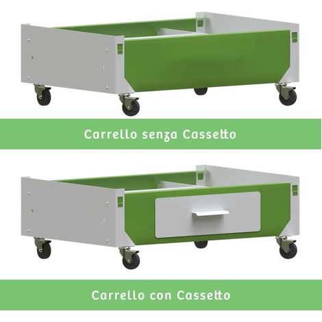 Carrello per Gabbia Cova "La Cento" - Carrello SENZA Cassetto