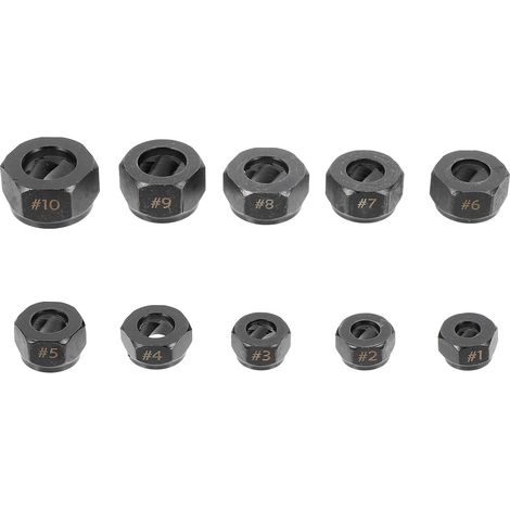 10 Pièces Extracteur de Douille Hexagonale, Kit D'extracteur de Boulons Cassés, Acier au Carbone, Noir, Léger, Facile à Transporter Utiliser, pour Retirer les Écrous Cassés (1/5)