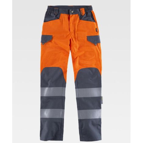 PANTALON REF.C2715 NARANJA A.V.+GRIS OSCURO T-M - MAYTON (1/2)