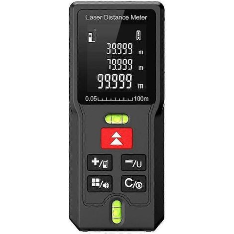 Télémètre laser de 100 mètres avec deux niveaux à bulle, ruban de mesure laser numérique de 50 mètres, RK (1/5)