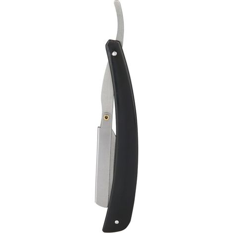 Rasoir de Barbier en Acier Carbone, Coupe-Choux Pliant Professionnel pour Salon (1/5)