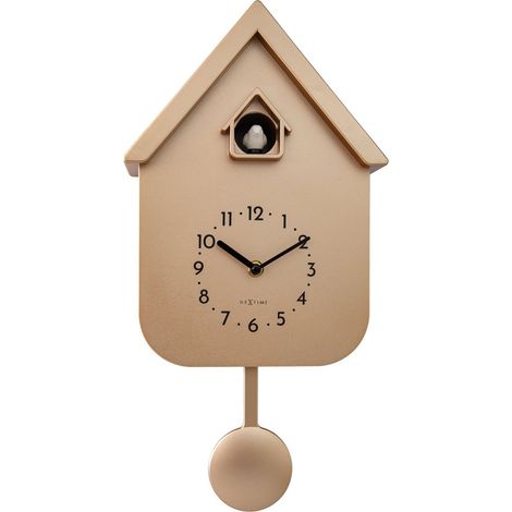 Horloge Murale Coucou Moderne avec Balancier et Sons de la Nature 21,5 x 41,5 cm - PANGIVO