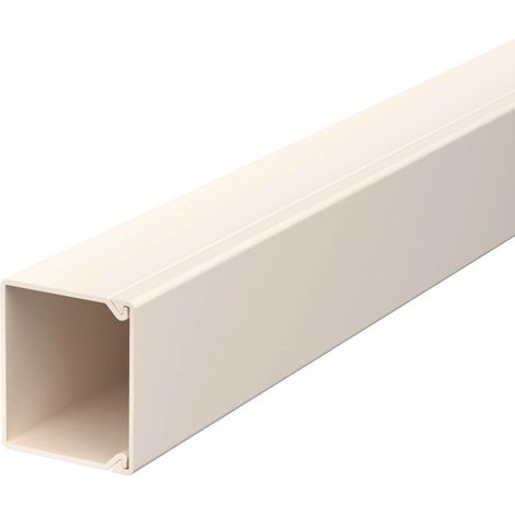 OBO Bettermann Canal de pared y techo con perforación de fondo 30x30x2000 Cloruro de polivinilo blanco crema RAL 9001, 6026826