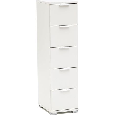 MeMi Me310cBIA Cassettierina, Legno, Bianco, 38x27x105 cm (1/2)