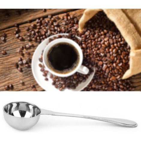 Cuillère Doseuse à Café en Acier Inoxydable, Mesure de Grains de Café pour Barista à Domicile ou Café Professionnel (1/5)
