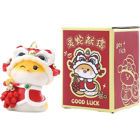Decoración de mesa Feng Shui, pequeña figura de hada serpiente para el hogar, diseño Feng Shui dorado para el Año de la Serpiente, decoración de Año Nuevo, regalo del zodiaco