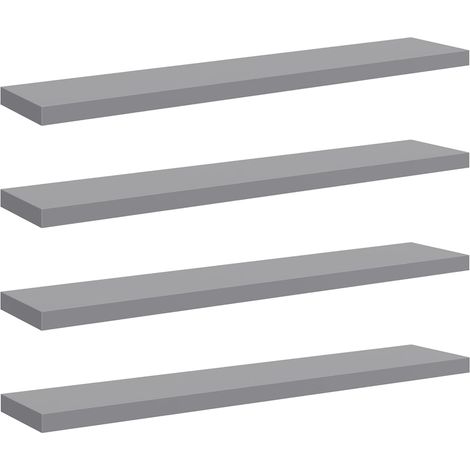 Maison Exclusive - Schwebende Wandregale 4 Stk. Grau 120x23,5x3,8 (1/5)