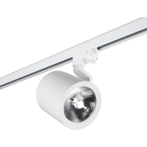LedsC4 Action - Schienenspot LED 15W. Durchmesser 12.4cm. Gehäuse aus Aluminium. Farbe Weiß