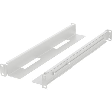 RackMatic - Guides latéraux rack 19" 1U réglables de profondeur 397mm à 680mm 90Kg blanc
