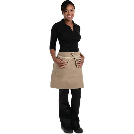 Tablier Serveur Court Chef Works Austin Denim Beige - Chef Works