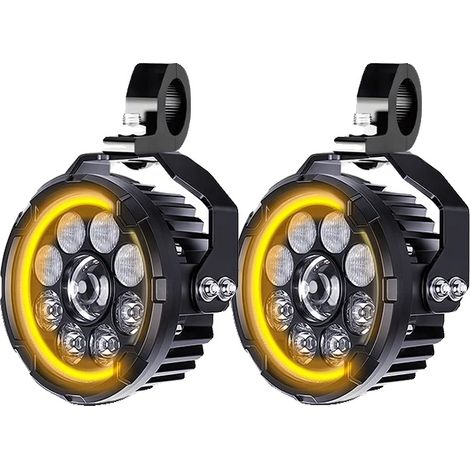 Faro antiniebla, iluminación LED, compatibilidad todoterreno, luz diurna ámbar. (1/2)