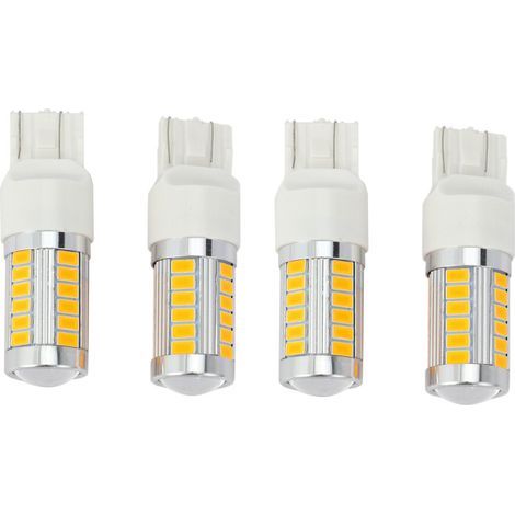 Compatible avec les ampoules LED jaune ambré 7443 et T20, feux de clignotants/feux de freinage/feux de position/feux de recul ultra-lumineux de 900 lumens (1/4)