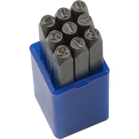 Jeu de 3mm Poinçons à Frapper Tampon en Acier au Carbone pour Metal, Cuir, Bois, Bijoux(Number)