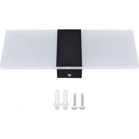 6W LED acrylic wall light, 360° high brightness lighting, weatherproof, up and down lighting for bedroom, canteen, 90-265V, black (1/5)