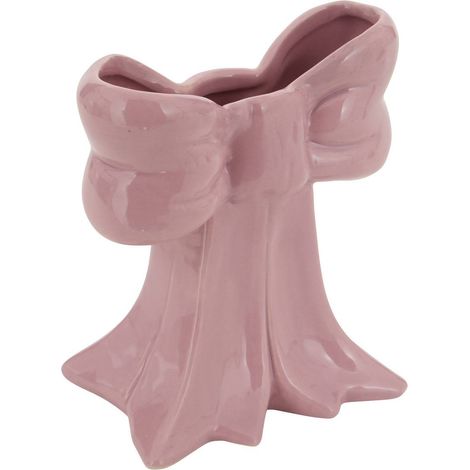 Vaso natalizio in ceramica con fiocco, altezza 14 cm - Feeric lights & christmas (1/2)
