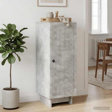 Aparador Gris Hormigón 33 x 34,5 x 90 cm Madera de ingeniería (1/4)