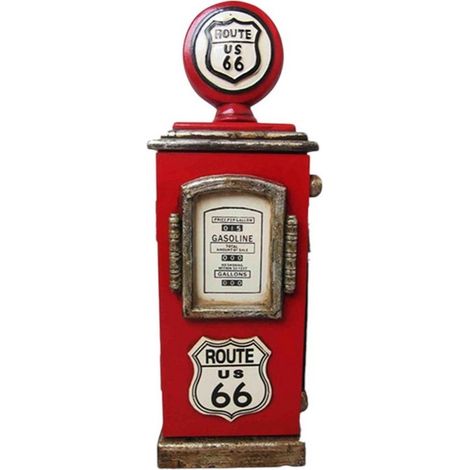 Toscano Route 66 Gas Pump Big Boy Toy Key Box - L15 x W15 x H48 cm