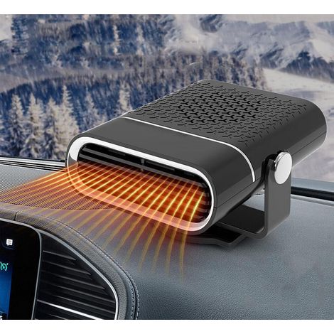 Radiador-calefactor para coche, 12V 150W, 2 en 1 (calefacción y ventilación), portátil, con base giratoria de 360°, para parabrisas, ventilación rápida. (1/5)
