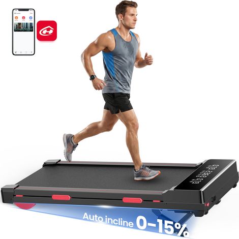 Tapis roulant da casa – velocità 1-10 km/h – inclinazione fino al 15% – motore da 2,5 HP – connettività con app – superficie di corsa 40x100 cm – Schermo LED – Carico 150 kg – funzionamento silenzioso (1/5)